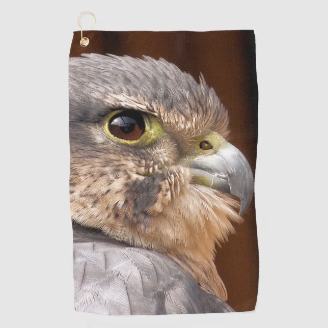 SERVIETTE DE GOLF MERLIN FALCON OISEAU DE PREY (Devant)
