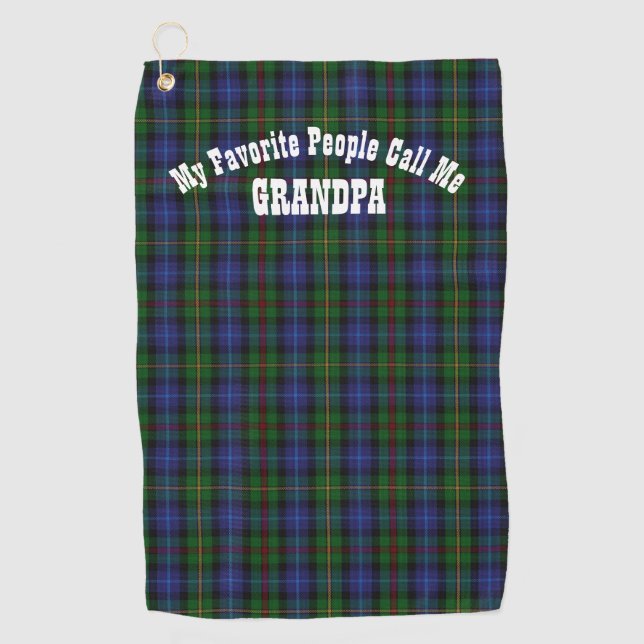 Serviette De Golf Mes gens préférés m'appellent grand-père GRANDPA (Devant)