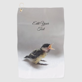 Serviette De Golf Mésange charbonnière le Parus Major