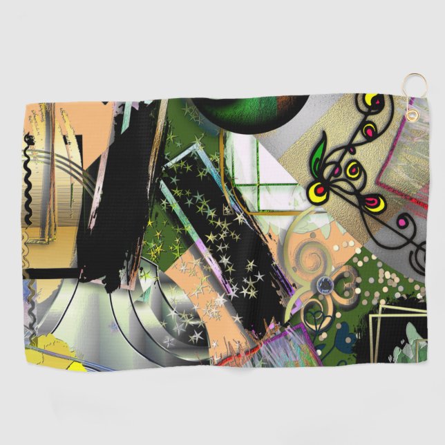 Serviette De Golf Mess objets & symboles de conception avec effet br (Horizontal)