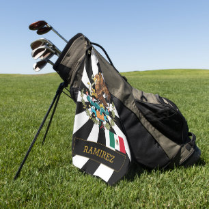 Serviette De Golf Mexique Golf & Premium drapeau mexicain blanc/ Pat