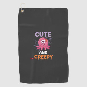 Serviette De Golf Mignon Monstre Rose Créatif Halloween Toile D'arai