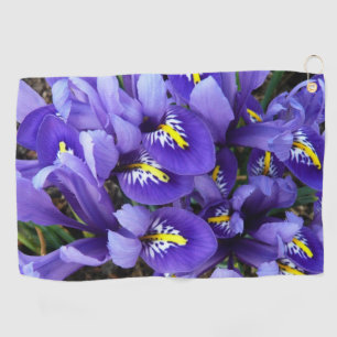 Serviette De Golf Miniature Bleu Irises Printemps Floral