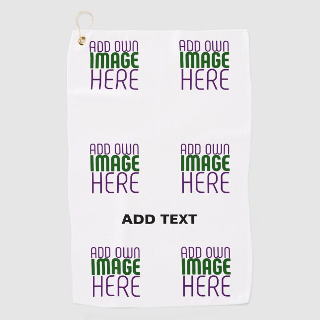 SERVIETTE DE GOLF MODÈLE DE TEXTE D'IMAGE BLANCHE SIMPLE MODERNE (Devant)