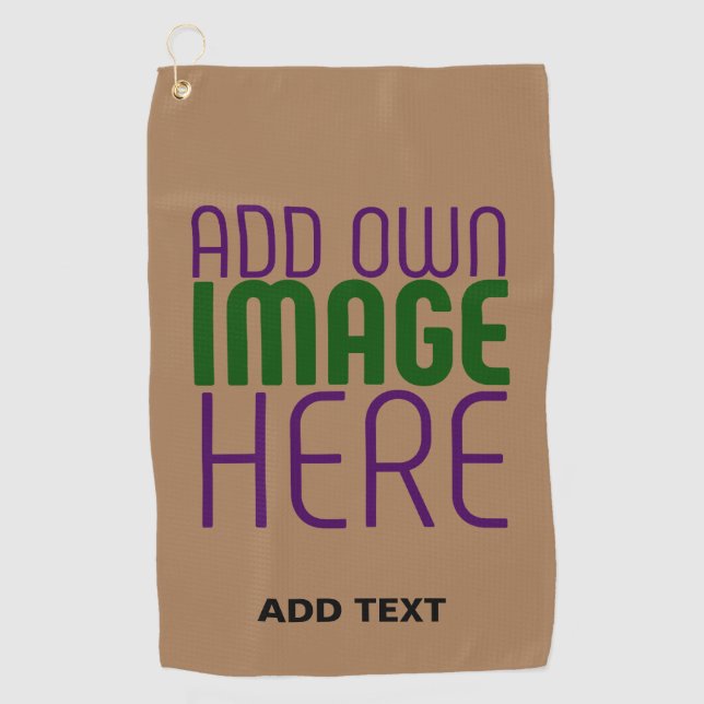 SERVIETTE DE GOLF MODÈLE DE TEXTE D'IMAGE BROWN SIMPLE MODERNE (Devant)
