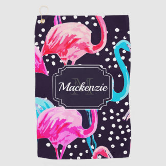 Serviette De Golf Modèle Flamingo mou