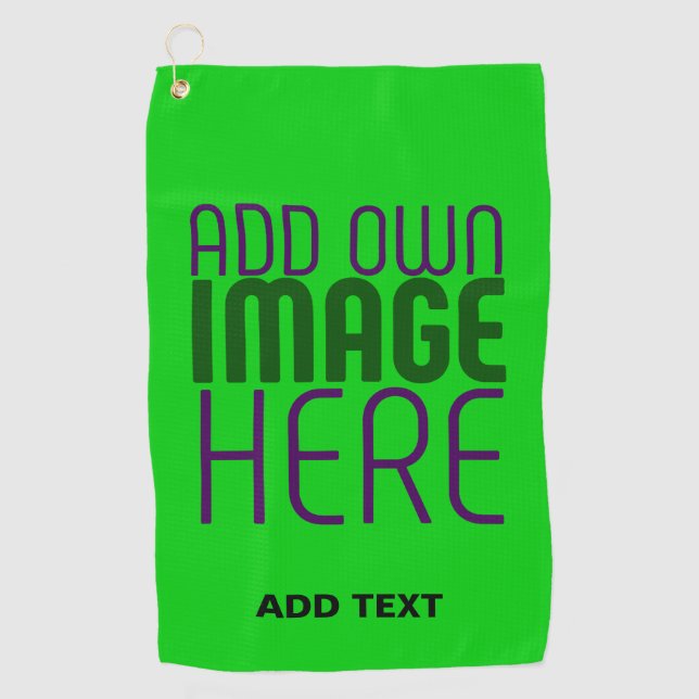 SERVIETTE DE GOLF MODÈLE TEXTE D'IMAGE VERTE MODERNE ÉDITABLE LIME (Devant)