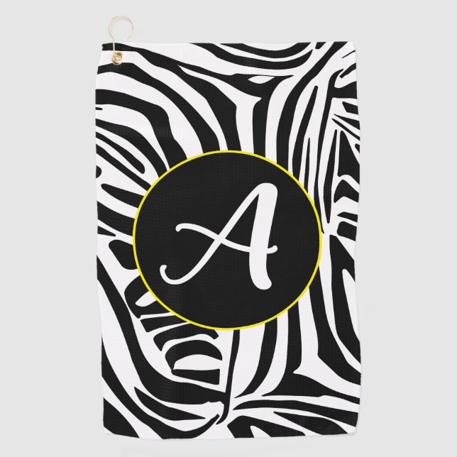 Serviette De Golf Modèle Zebra (Devant)