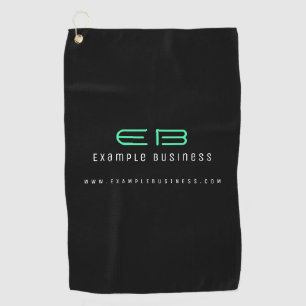 Serviette De Golf Moderne Green Neon Look Entreprise Marque d'affair