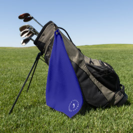Serviette De Golf Moderne Monogramme Marine Bleu et blanc