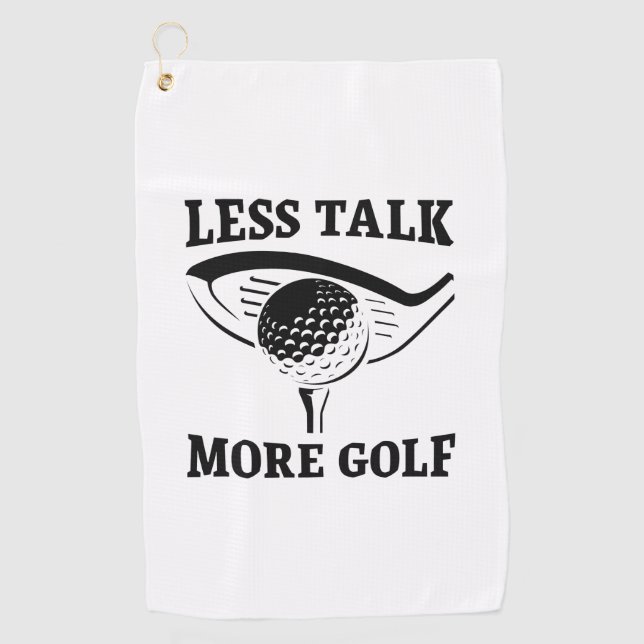 Serviette De Golf Moins Parlez Plus Golf (Devant)