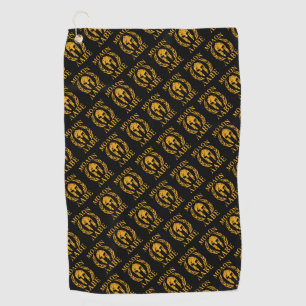 Serviette De Golf Molon Labe Grunge Gold Casque de guerrier spartiat