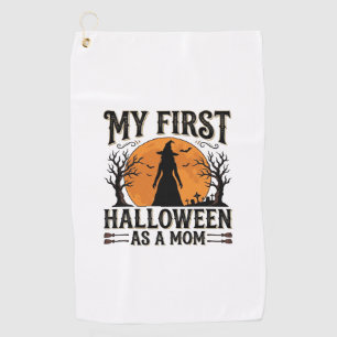 Serviette De Golf Mon premier Halloween en tant que maman Vintage Ha