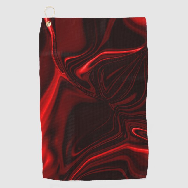 Serviette De Golf Mondulations rouges et sombres sur arrière - plan  (Devant)