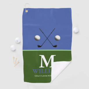 Serviette De Golf Monogram Green Golfer