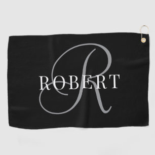Serviette De Golf Monogramme classique Nom initial