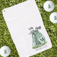Monogramme de golfeur vert personnalisé