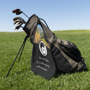 Serviette De Golf Monogramme du loup noir de tribus Silhouette Laure