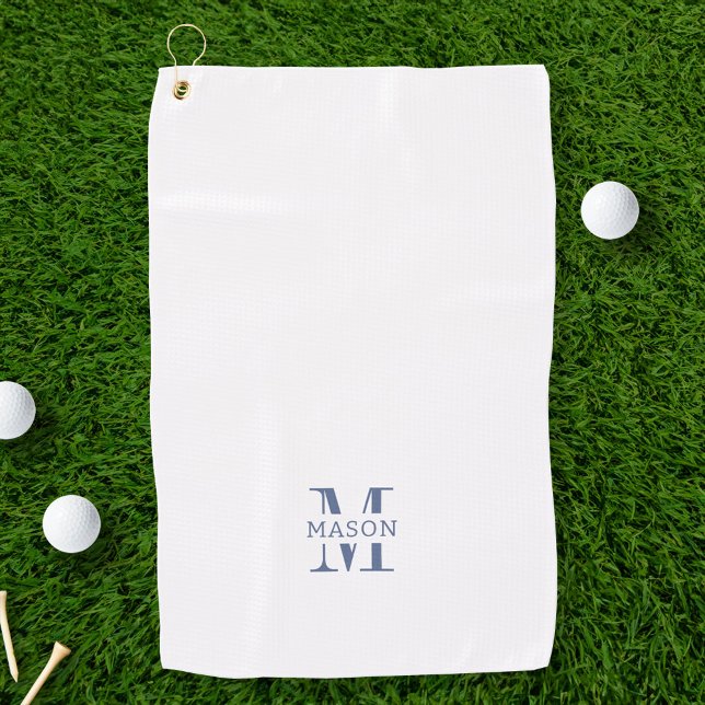 Serviette De Golf Monogramme minimaliste personnalisé (Créateur téléchargé)