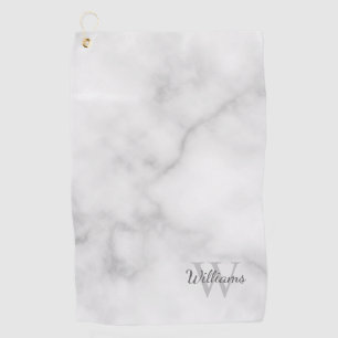 Serviette De Golf Monogramme personnalisé et apparence de marbre de 