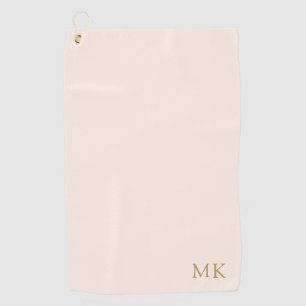 Serviette De Golf Monogramme personnalisé Premier Flush Gold Modern