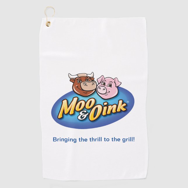 Serviette de golf Moo & Oink (Devant)
