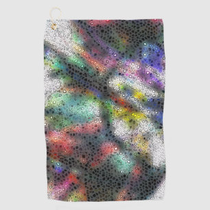 Serviette De Golf Mosaïque, éclats polies sur tachés couleur brille