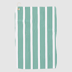 Serviette De Golf Motif à cinq bandes vert et blanc de la forêt