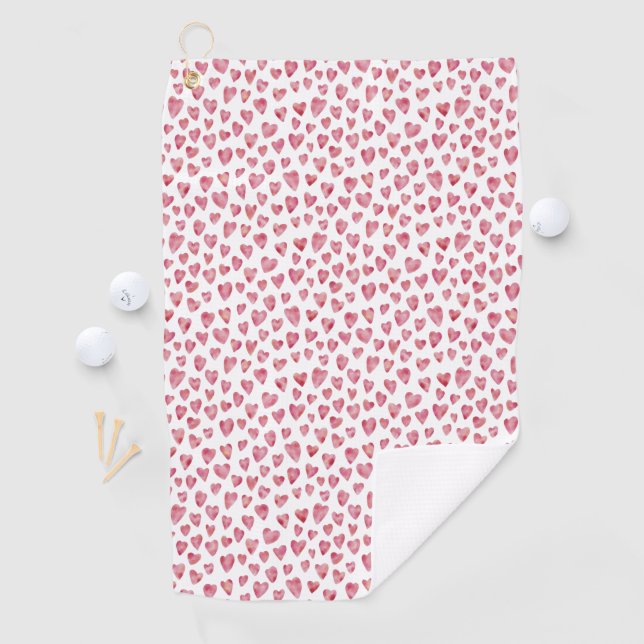 Serviette De Golf Motif à coeur rose mignon (En situation)
