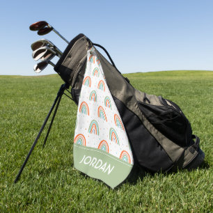 Serviette De Golf Motif à point arc-en-ciel coloré