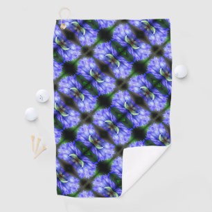 Serviette De Golf Motif Abstrait de la Fleur Gentienne Bleue