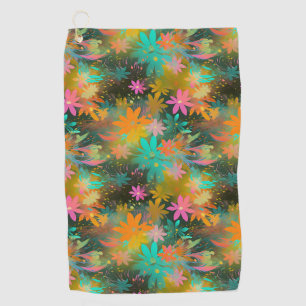 Serviette De Golf Motif Abstrait Floral Coloré Mignon