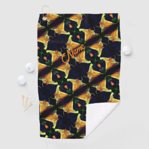 Serviette De Golf Motif Abstrait Lily Jaune Personnalisé