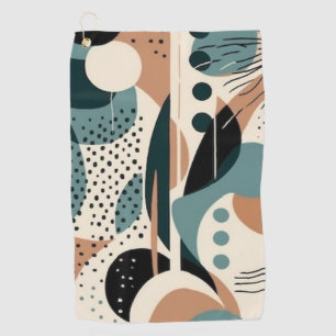 Serviette De Golf Motif Abstrait sans fil minimal - géométrique (9)