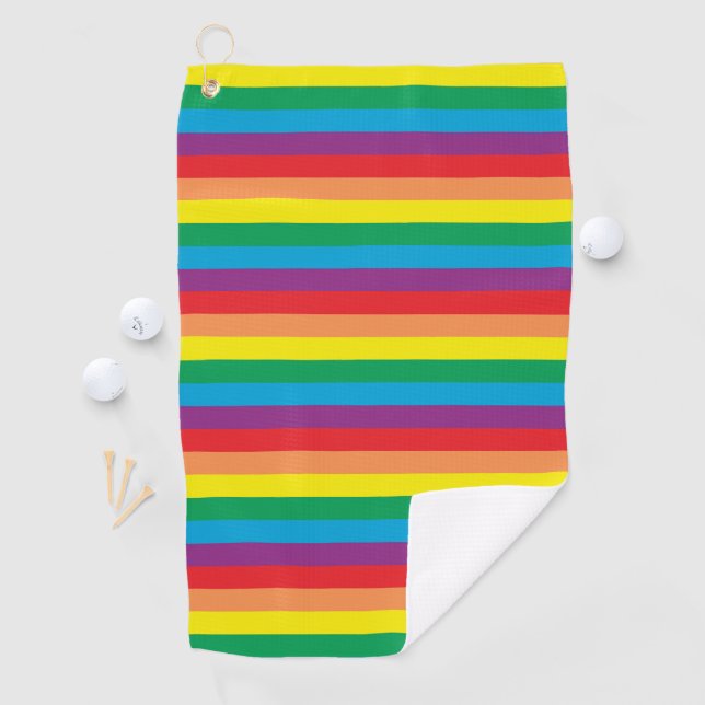 Serviette De Golf Motif arc-en-ciel simple (En situation)