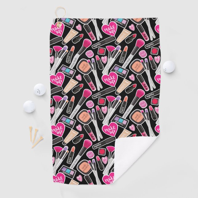 Serviette De Golf Motif au néon de maquillage (En situation)