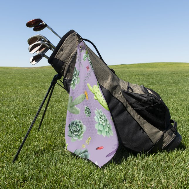 Serviette De Golf Motif Cactus 7 (Vert)