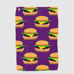 Serviette De Golf Motif Cheeseburger