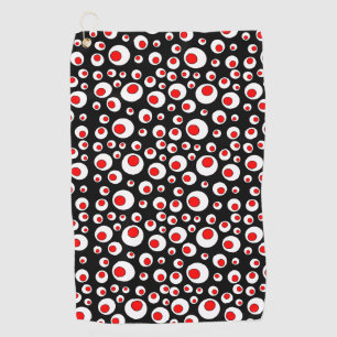 Serviette De Golf Motif circulaire lumineux rouge à l'intérieur des