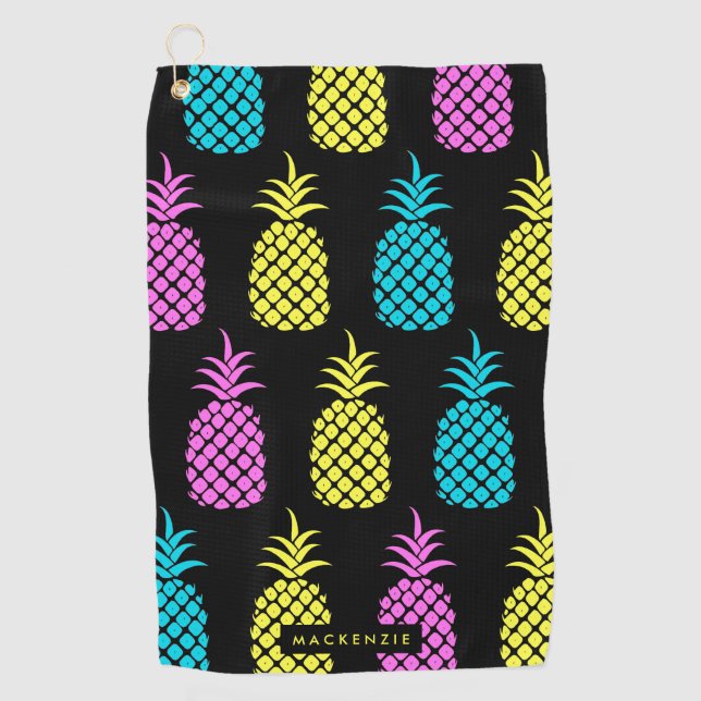 Serviette De Golf Motif d'ananas (Devant)