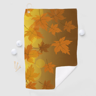 Serviette De Golf Motif d'automne avec feuilles d'érable en chute et