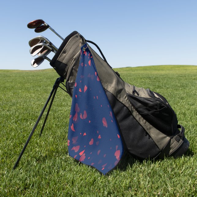 Serviette De Golf Motif de coeur 40 (Vert)