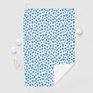 Serviette De Golf Motif de couleur d'aquarelle bleue