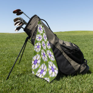 Serviette De Golf Motif de fleurs blanches