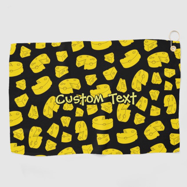 Serviette de golf Motif de fromage jaune (Horizontal)