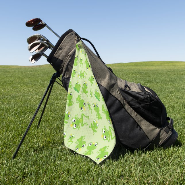 Serviette De Golf Motif de grenouille, Grenouilles mignonnes, Grenou (Vert)