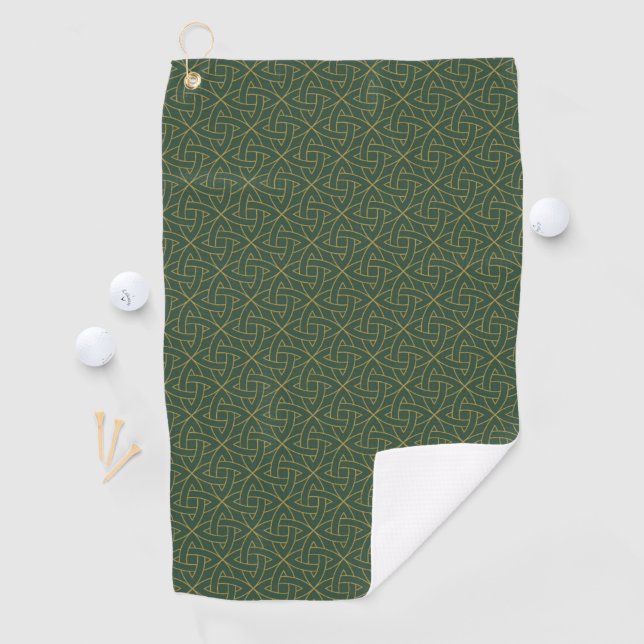 Serviette De Golf Motif de noeud celtique tissé (En situation)