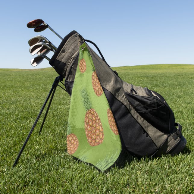 Serviette De Golf Motif de pomme de pin aquarelle 4 (Vert)