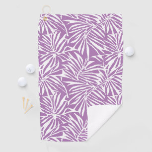 Serviette De Golf Motif de répétition Pale Purple Tropical Leaf