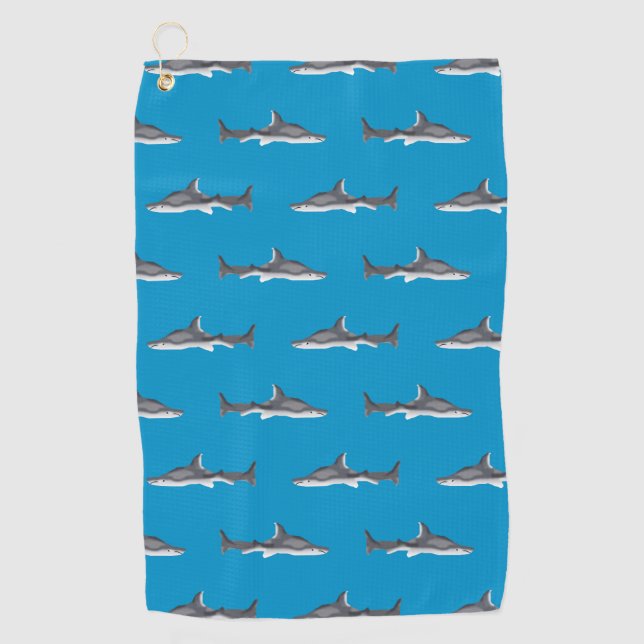 Serviette De Golf Motif de requins (Devant)